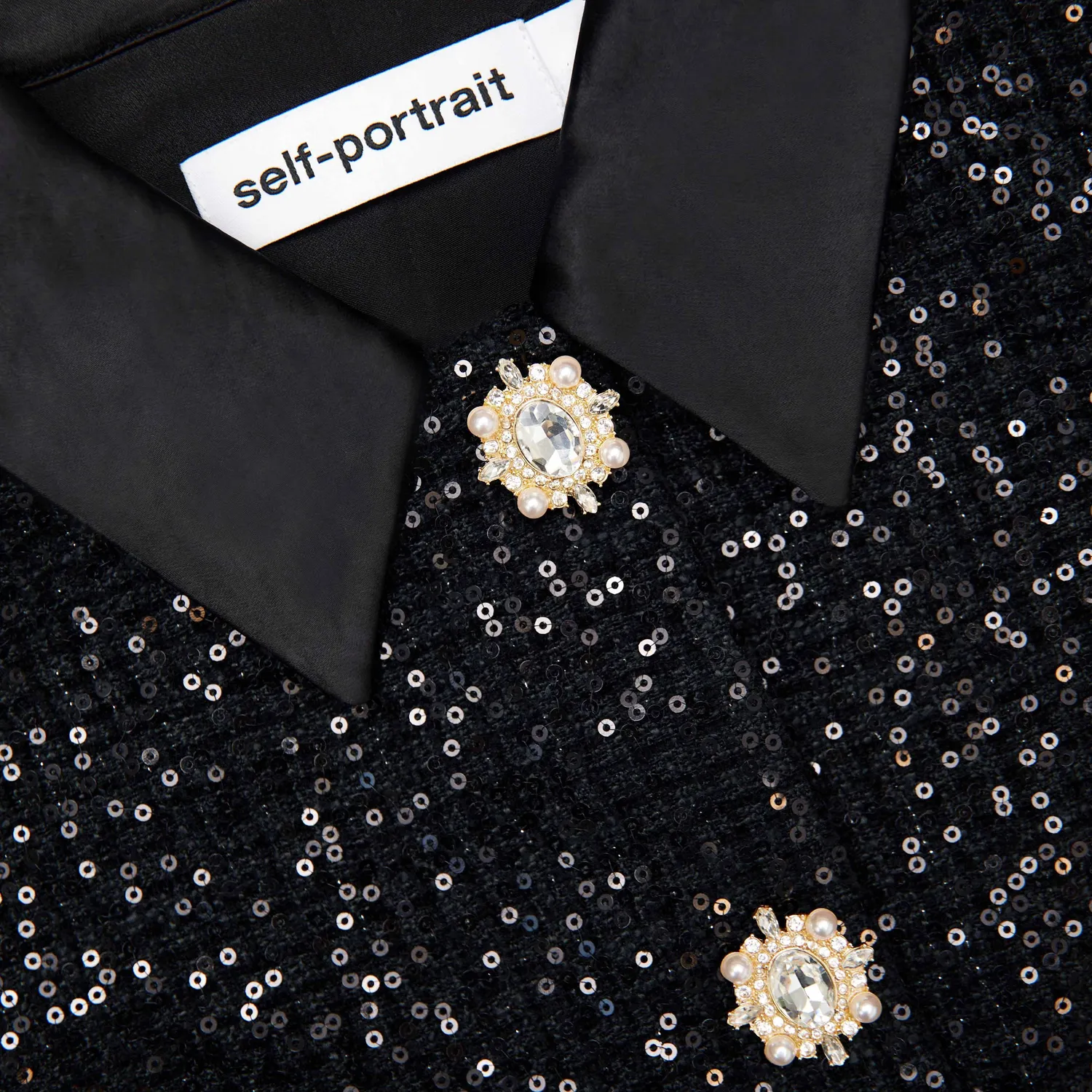 Black Sequin Boucle Satin Maxi Dress (5) Black Sequin Boucle Satin Maxi Dress - Image 5