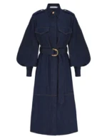 Denim Cargo Midi Dress - Image 3