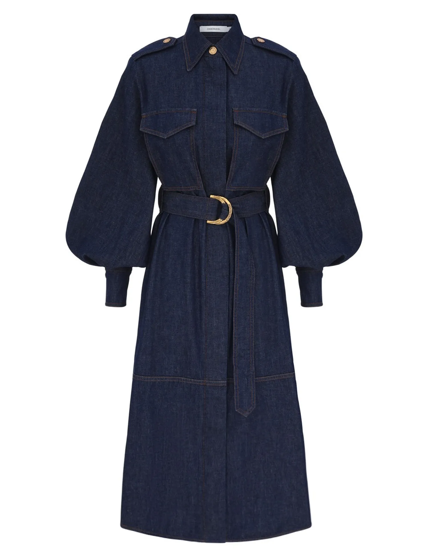 Denim Cargo Midi Dress (3) Denim Cargo Midi Dress - Image 3