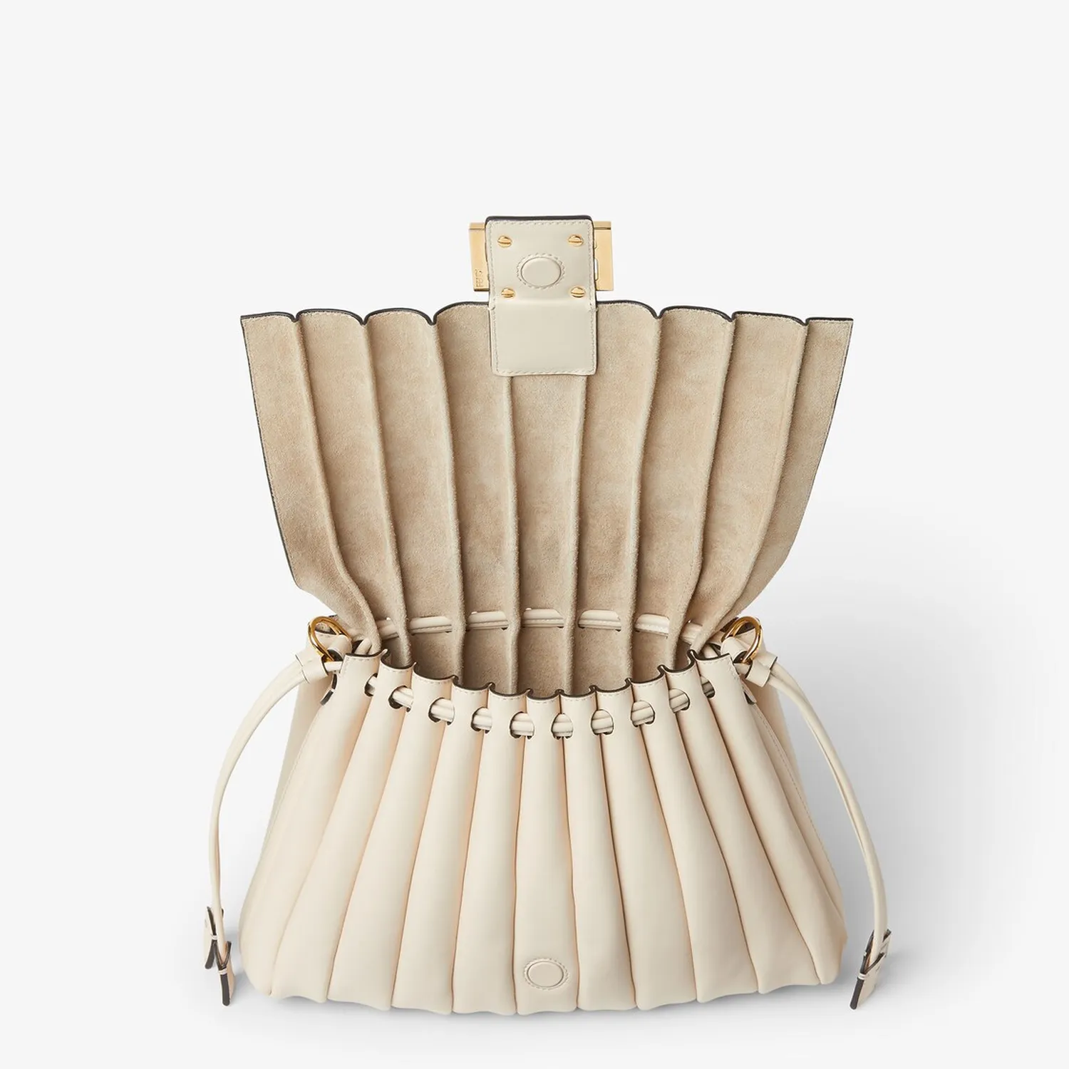 Mamma Baguette Medium (4) Mamma Baguette Medium Pleated Leather Bag - Image 4